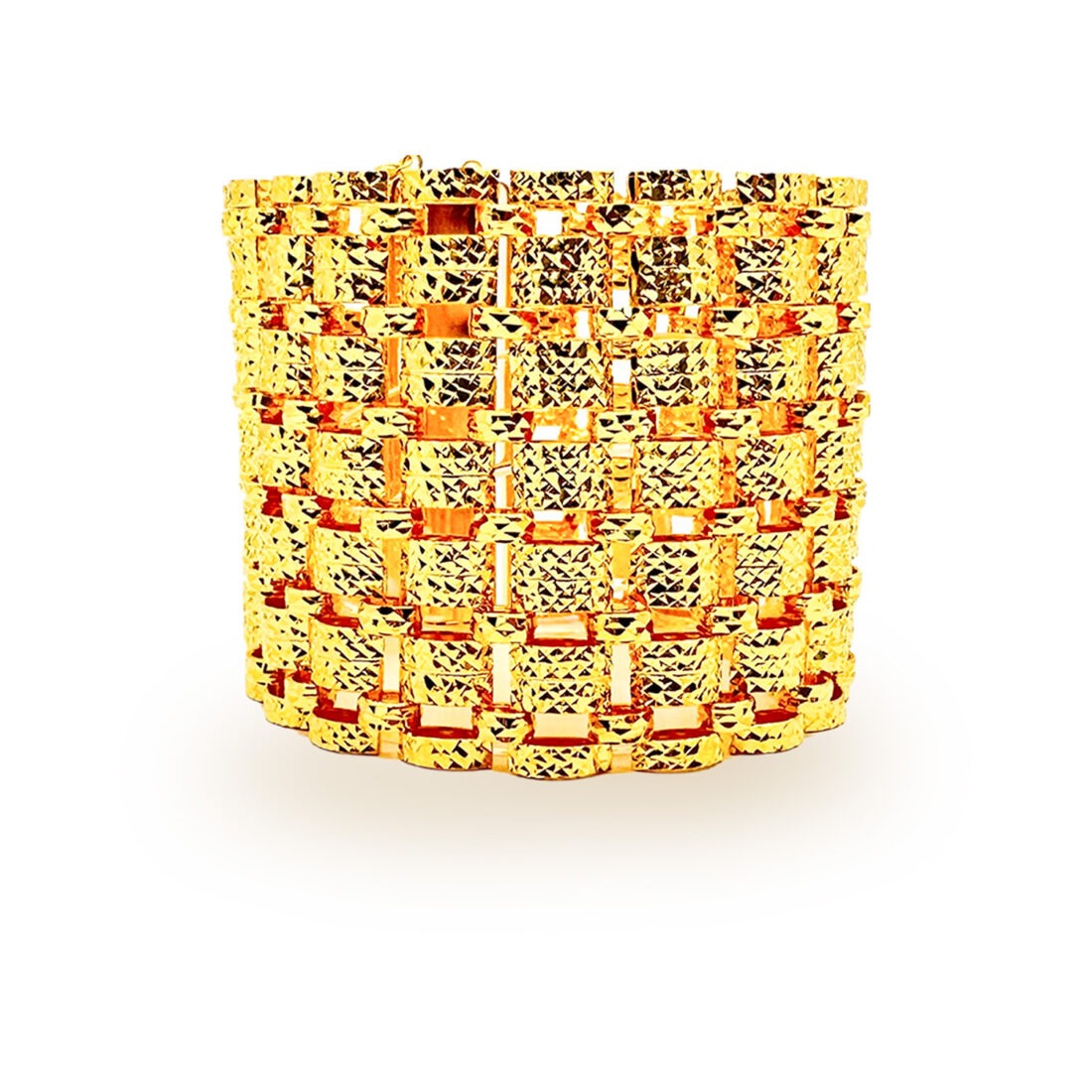 1C6R Oval Side Olive Hollow Bracelet