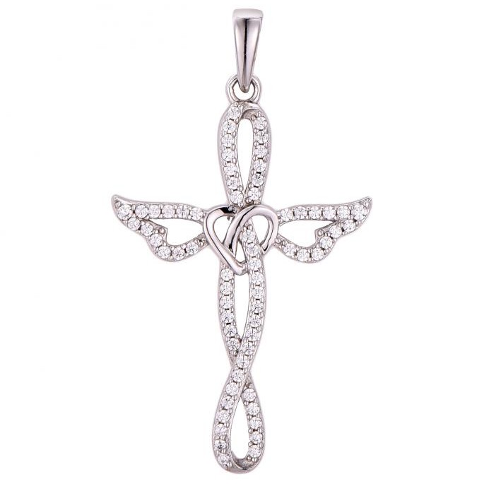 Angel Wing Cross Pendant