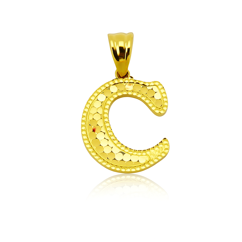 Chic Gold Initial “C” Pendant