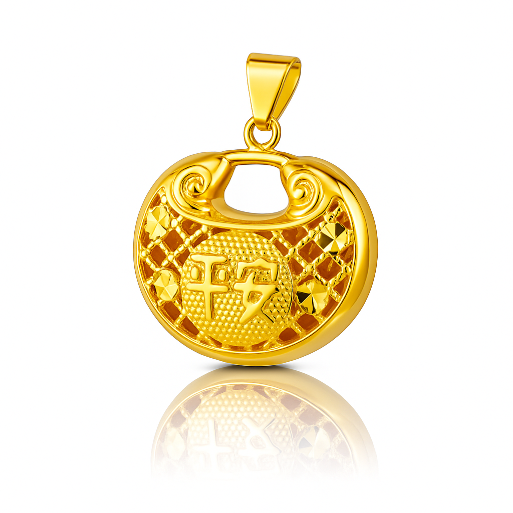 “Peace & Prosperity” Gold Pendant
