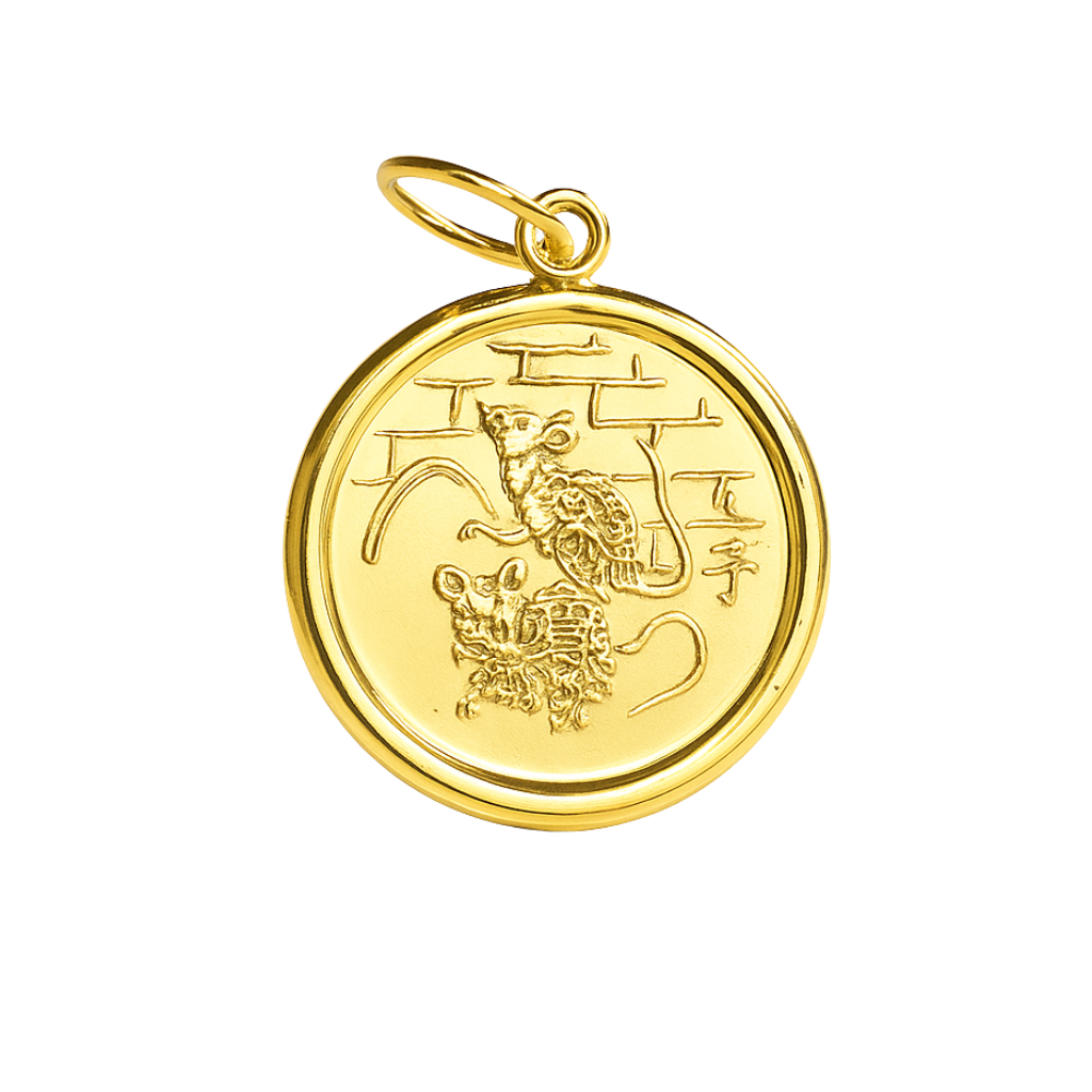 Prosperous Rat Gold Pendant