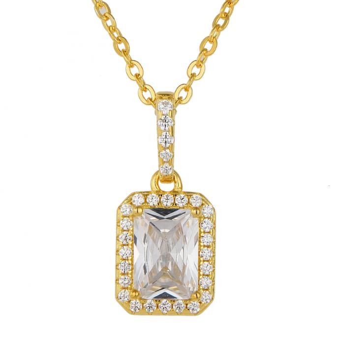 “Radiant Queen” Square Diamond Pendant